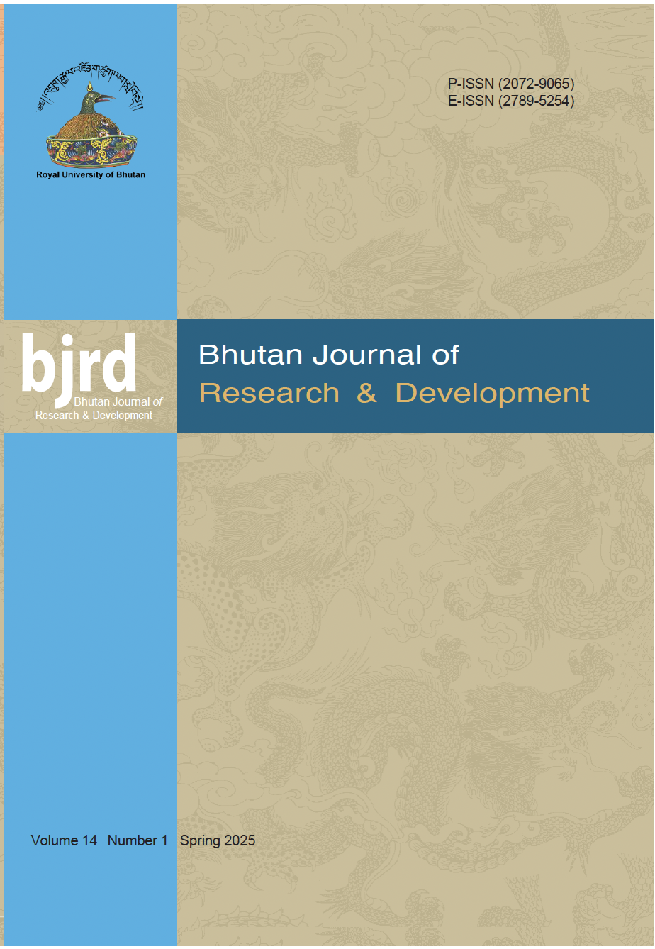 					View Vol. 14 No. 1 (2025): Bhutan Journal of Research and Development (BJRD) Spring Issue
				